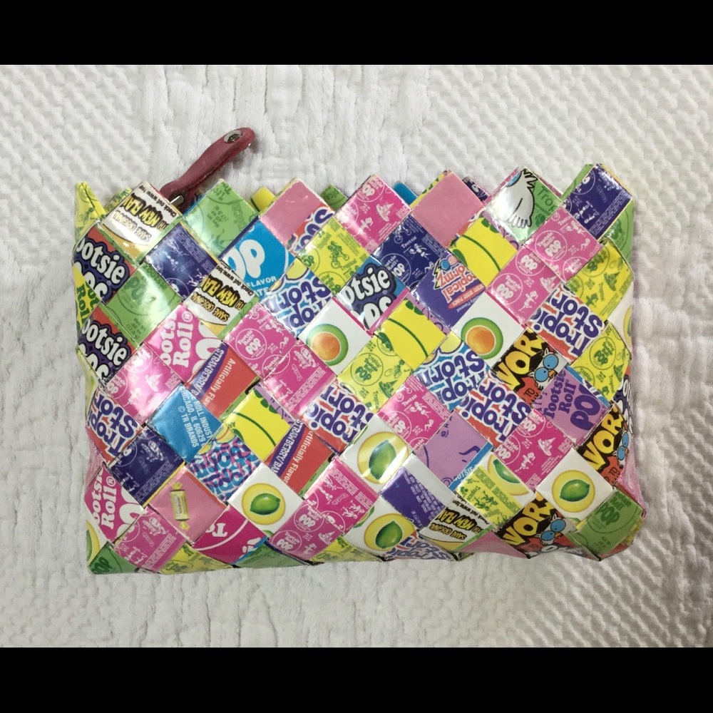 Nahui Ollin  Candy Wrapper Clutch Purse